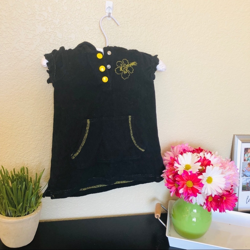 Pink Platinum girls swim cover up 2T black yellow